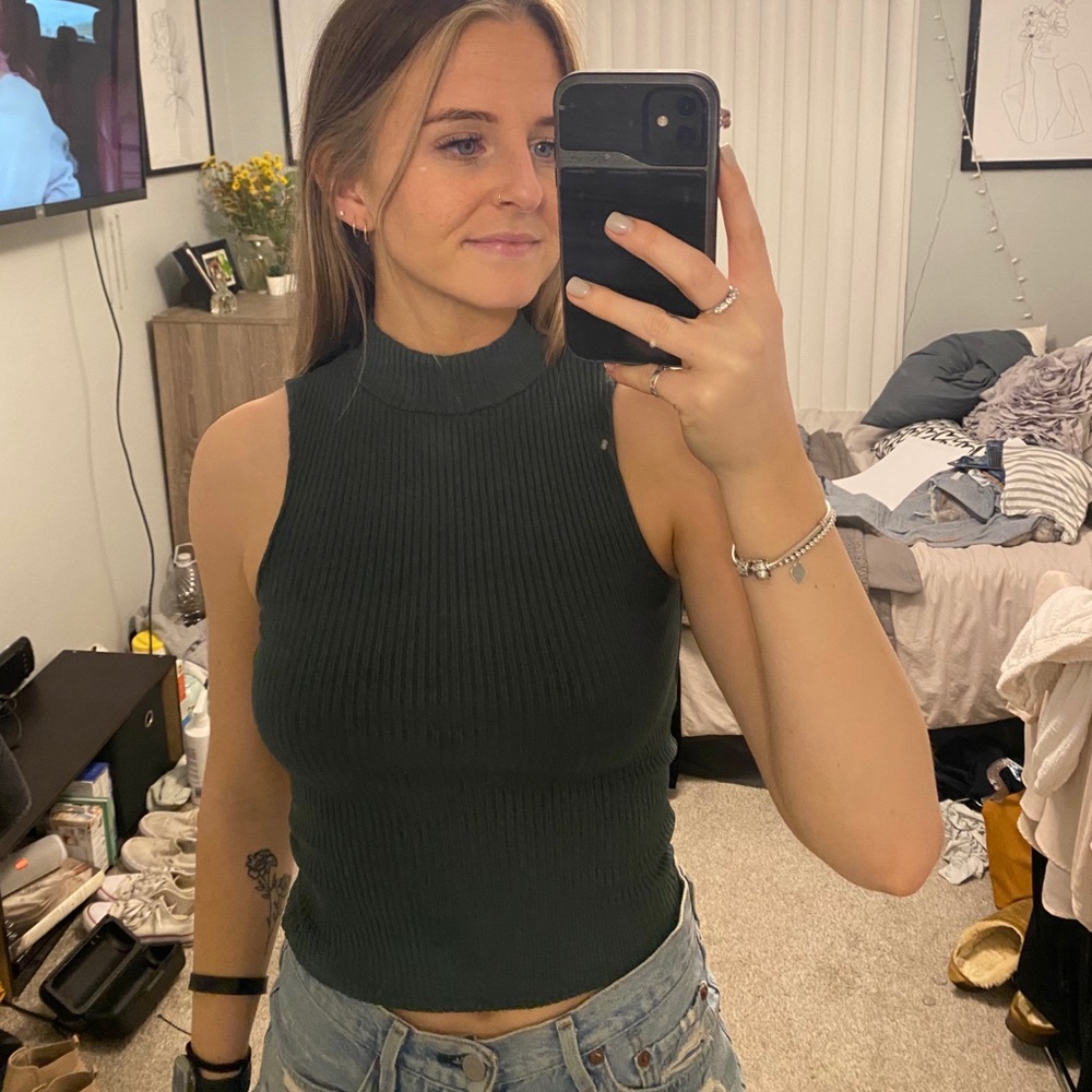 Dark Green Halter Top